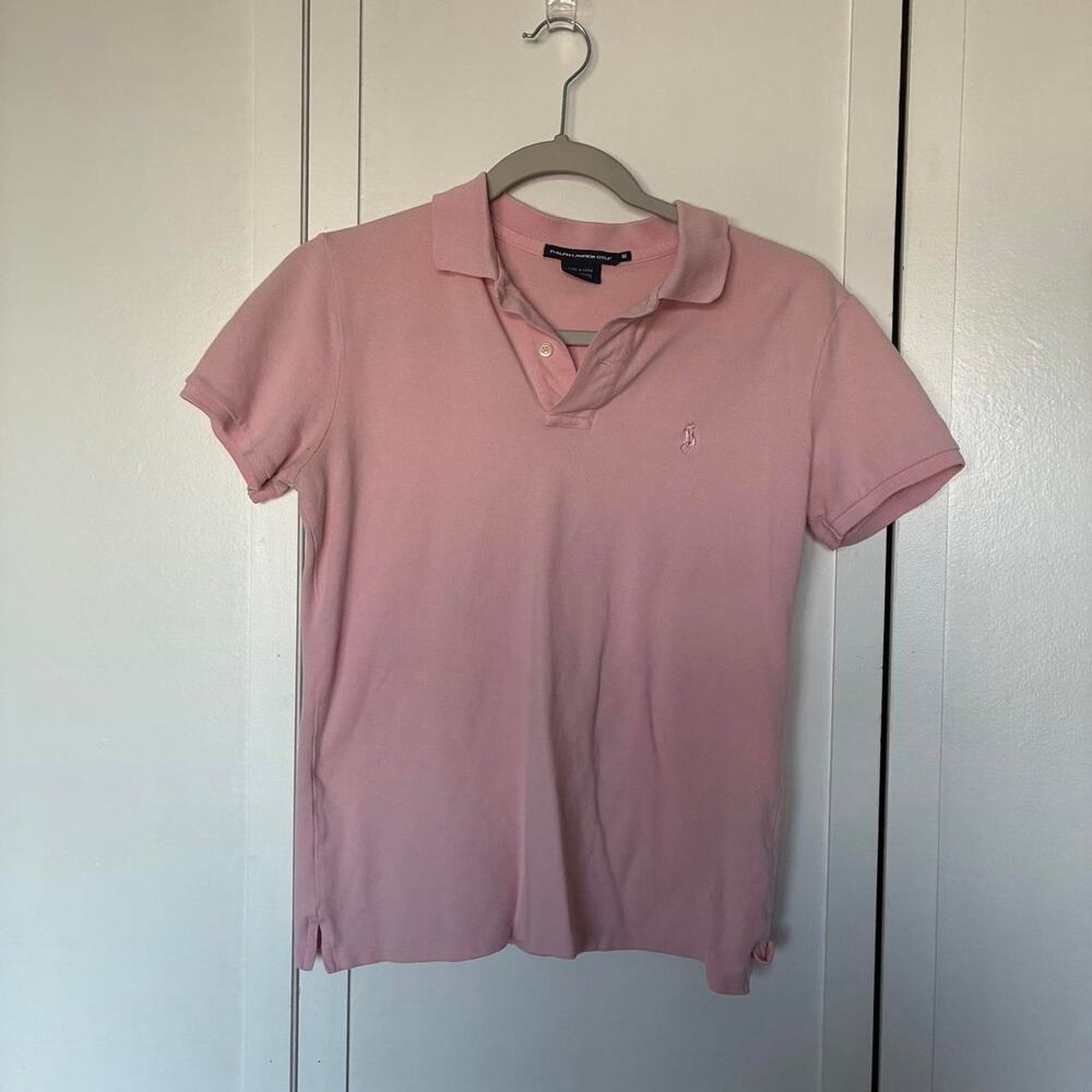 Pink ralph lauren cotton polo